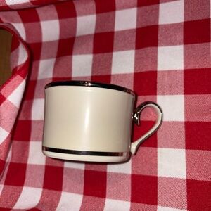 Lenox Ivory Frost Teacup with Silver Accents